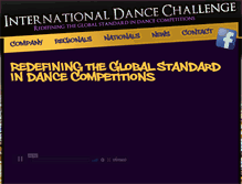 Tablet Screenshot of internationaldancechallenge.com